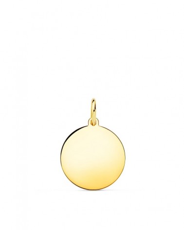 Disco oro 18k amarillo liso 14mm