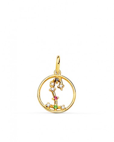 Colgante oro 18k horóscopo Escorpio circonita 12mm