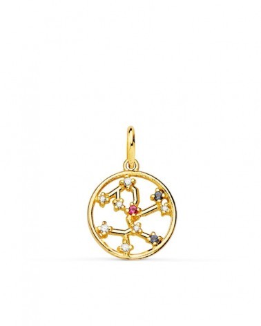 Colgante oro 18k horóscopo Sagitario circonita 12mm