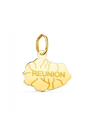 Colgante oro 18k Isla Reunión amarillo 12x14mm