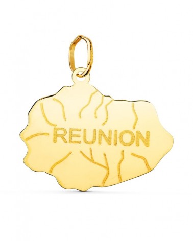 Colgante oro 18k Isla Reunión 18x22mm