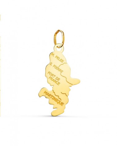 Colgante oro 18k isla Martinica 22x13mm