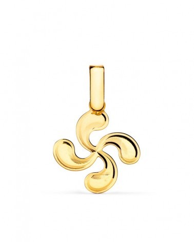 Colgante oro 18k lauburu brillo 17x15mm