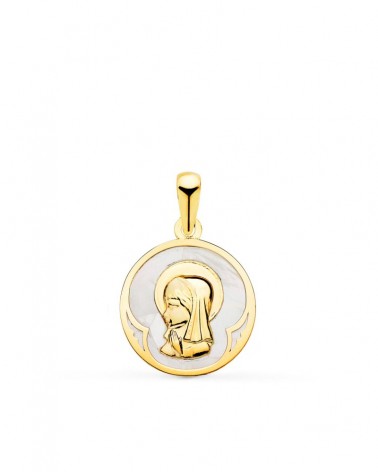 Medalla de Oro de 18k Virgen PM-22221