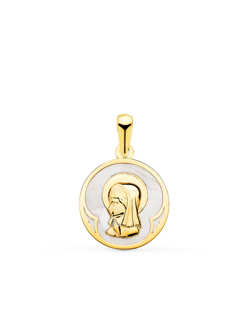 Medalla de Oro de 18k Virgen PM-22221