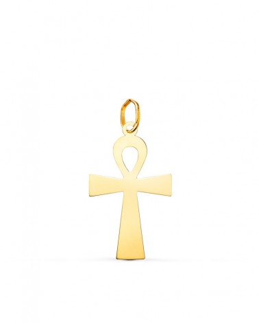 Colgante cruz de la vida oro 18k amarillo 22x13mm