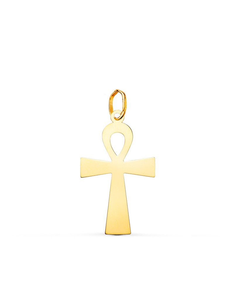 Colgante cruz de la vida oro 18k amarillo 22x13mm