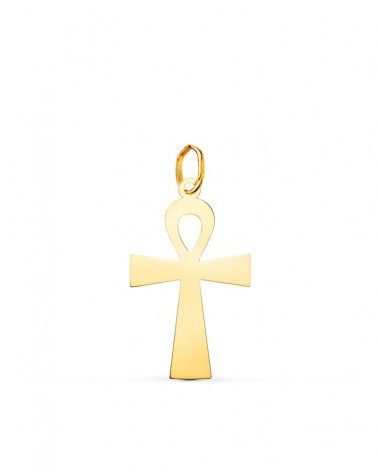 Colgante cruz de la vida oro 18k amarillo 22x13mm