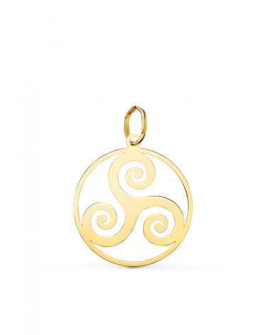 Colgante oro 18k trisquel céltico 20 mm