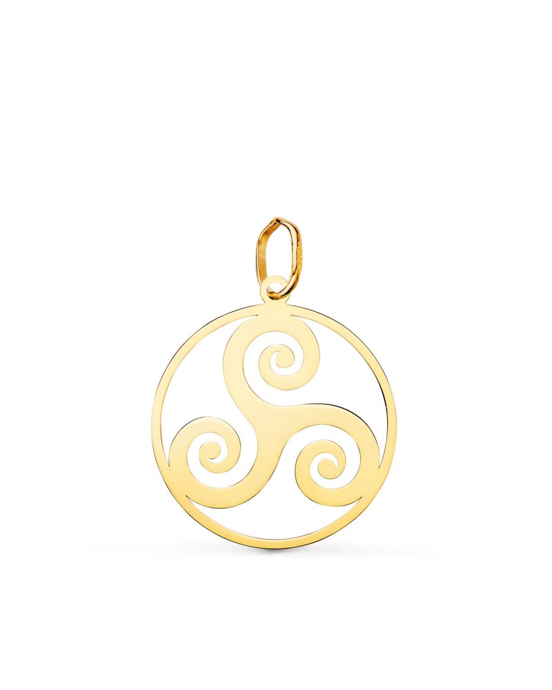 Colgante oro 18k trisquel céltico 20 mm