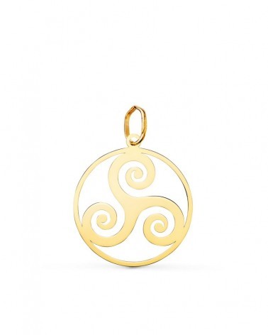 Colgante oro 18k trisquel céltico 20 mm
