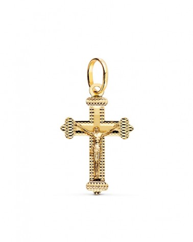 Cruz oro 18k con Cristo tallado 27x18mm