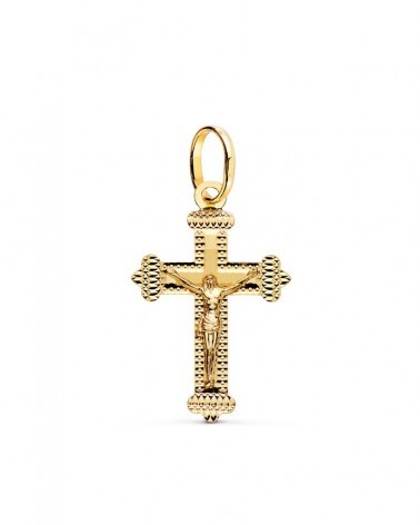Cruz oro 18k con Cristo tallado 27x18mm