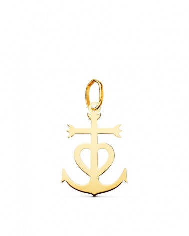 Cruz oro 18k amarillo Caravaca 17x12mm