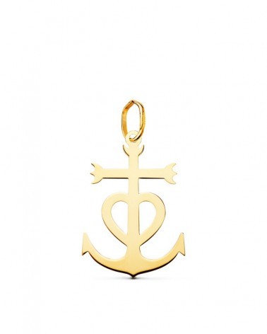 Cruz de oro amarillo 18k Camarga 22x15mm