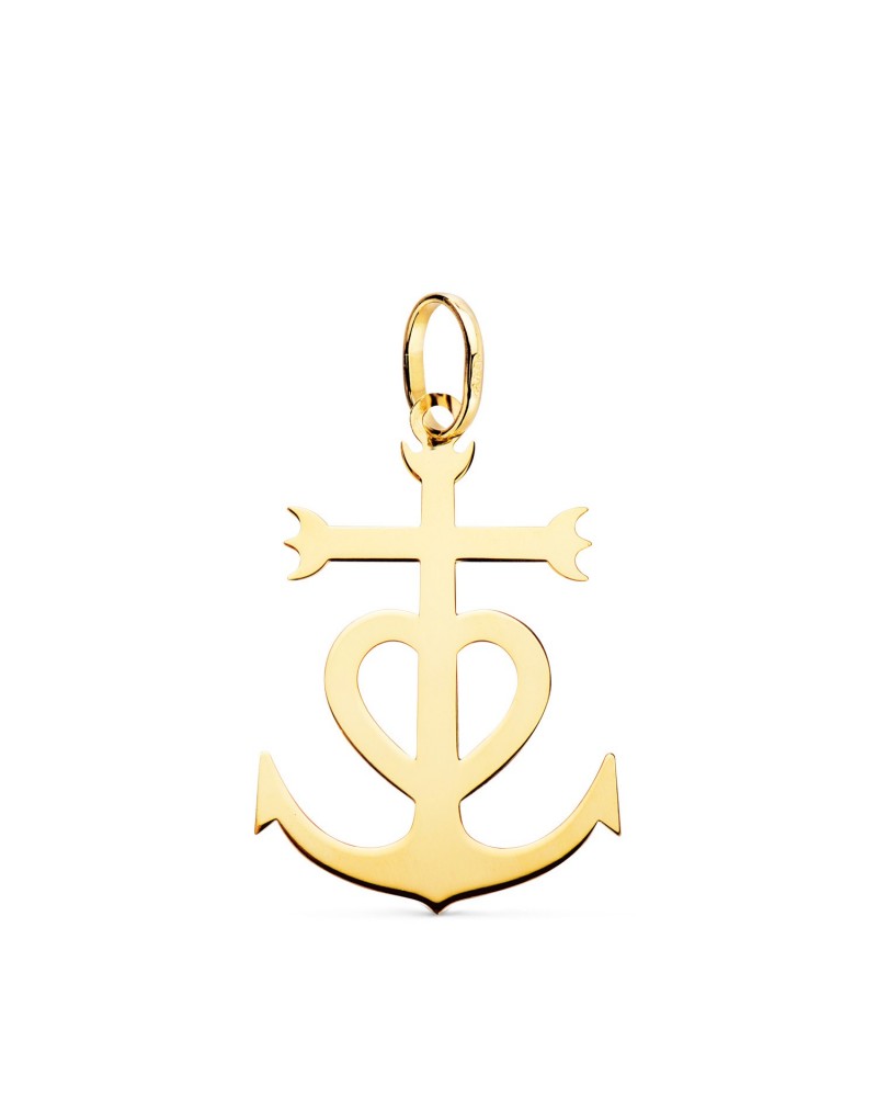 Cruz Camarga oro 18k amarillo 27x19mm