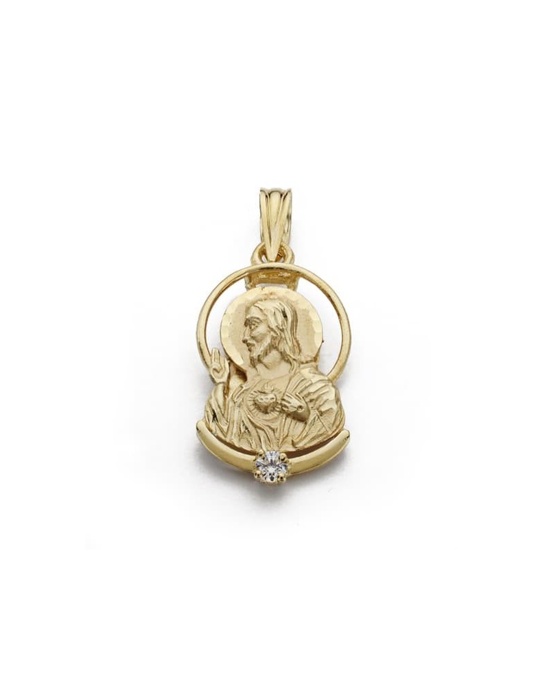 Medalla oro 18k Sagrado Corazón de Jesús 21x11 mm