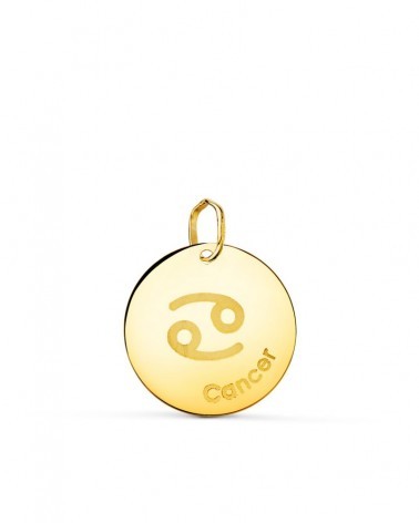 Colgante oro 18k horóscopo Cáncer francés 16mm