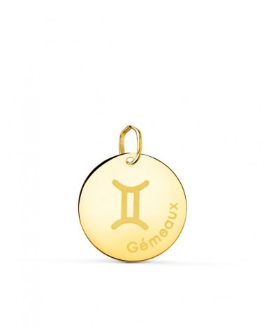 Colgante oro 18k horóscopo Géminis 16mm