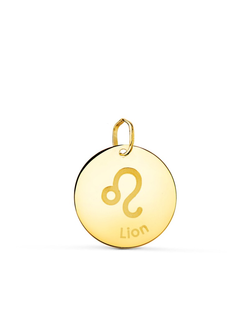 Colgante oro 18k horóscopo Leo 16 mm
