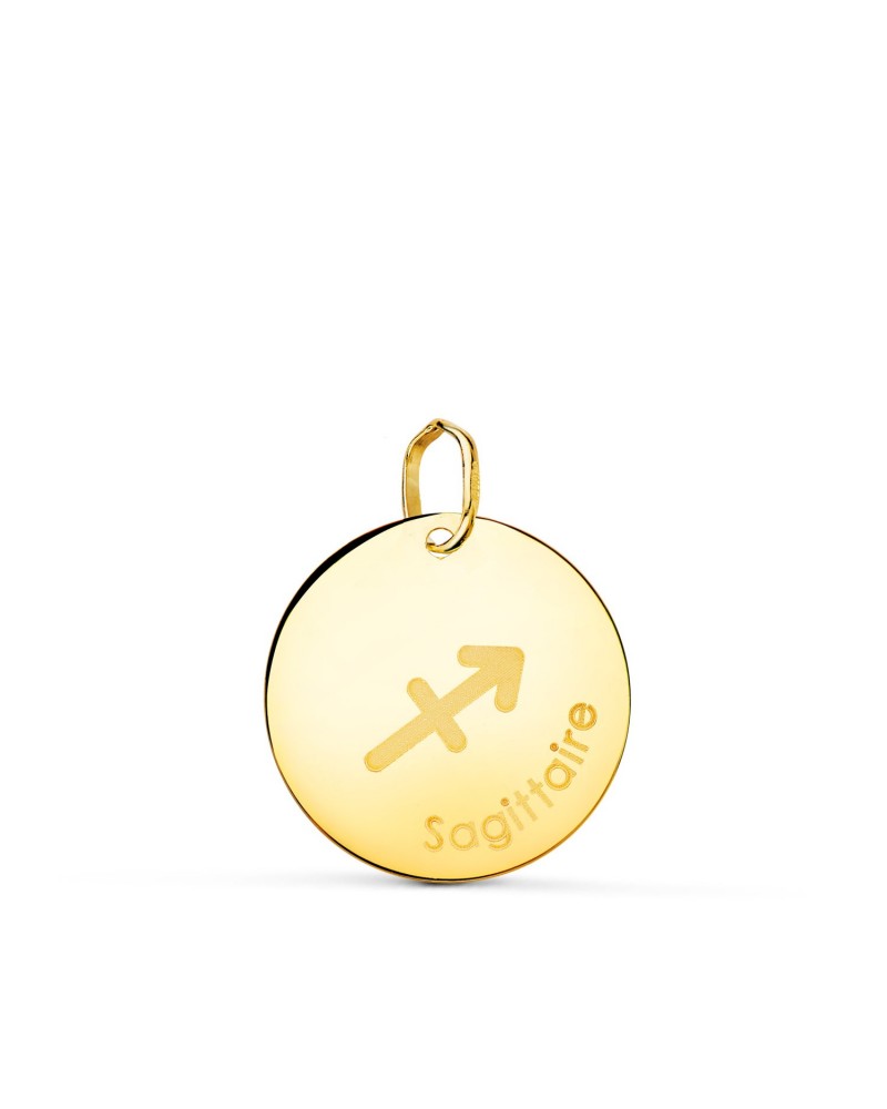 Colgante oro 18k horóscopo Sagitario francés 16mm