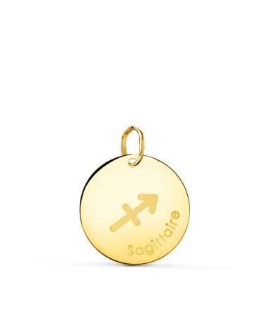 Colgante oro 18k horóscopo Sagitario francés 16mm