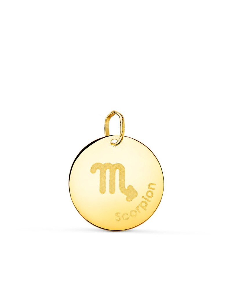 Colgante oro 18k horóscopo Escorpio 16mm