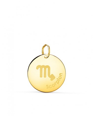 Colgante oro 18k horóscopo Escorpio 16mm