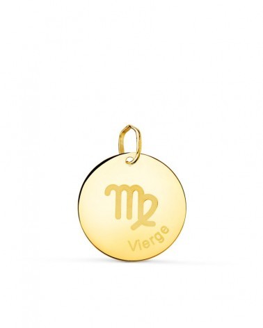 Colgante oro 18k horóscopo Virgo 16mm