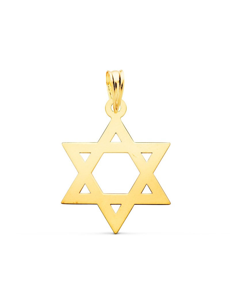 Colgante oro 18k Estrella de David 22x17mm