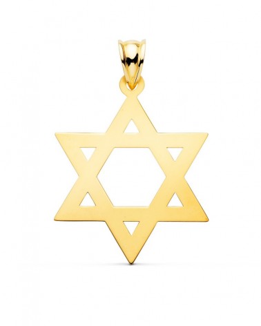 Colgante oro 18k Estrella de David 33x26mm