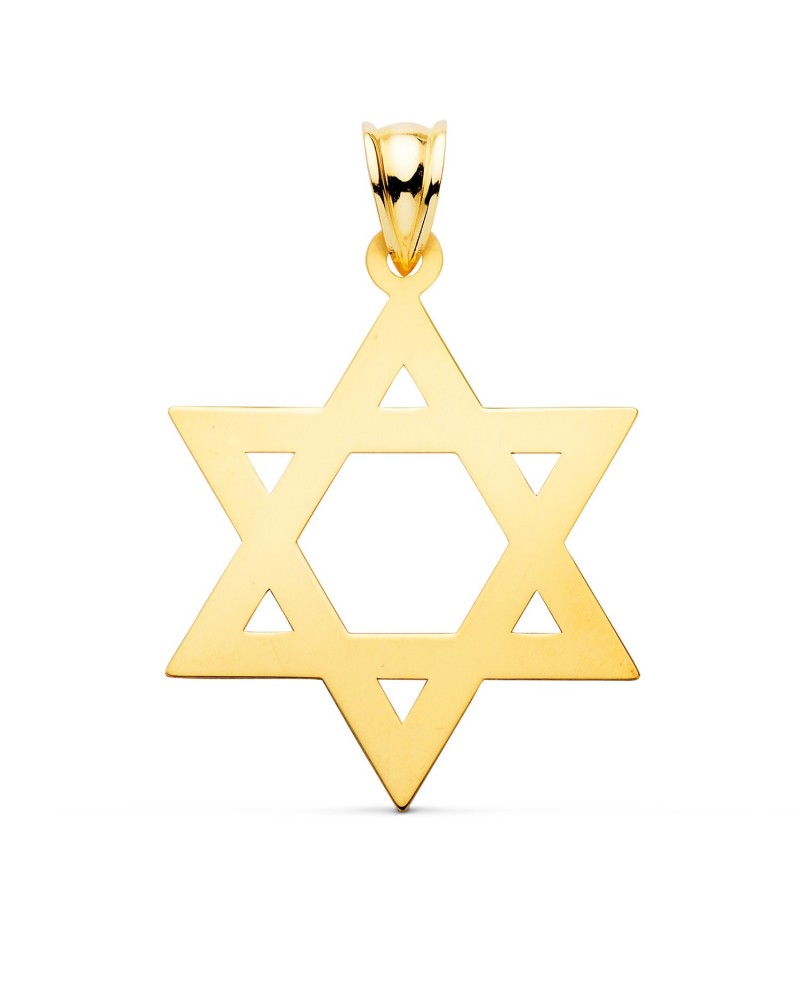 Colgante oro 18k Estrella de David 33x26mm