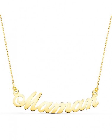 Gargantilla oro 18k amarillo nombre Mamá 34mm