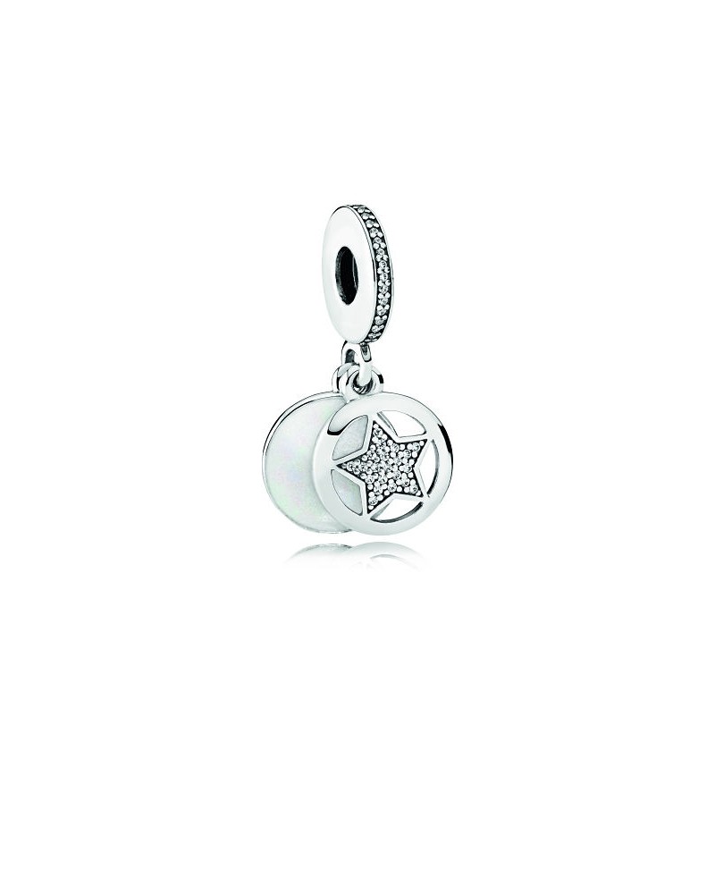 Charm colgante doble Pandora estrella y mensaje secreto My friend a star 792148EN23