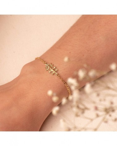 Pulsera oro 18k Cruz de Caravaca 19x9 mm