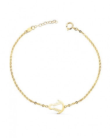 Pulsera oro 18k silueta Virgen del Rocío