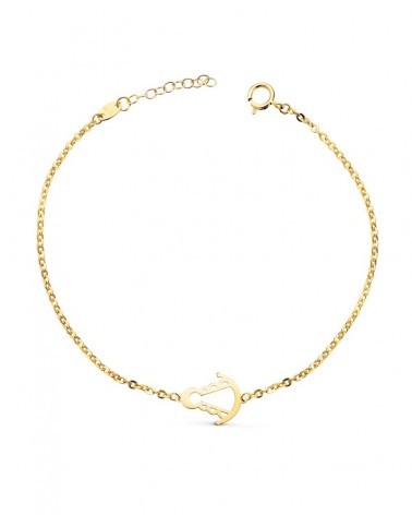 Pulsera oro 18k silueta Virgen del Rocío