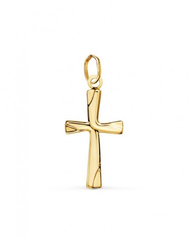 Cruz oro amarillo 18k lisa brillante 21x12mm