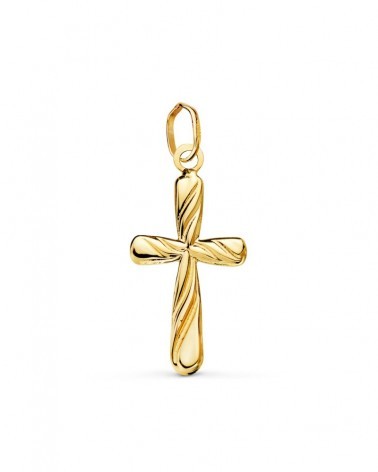 Cruz oro 18k amarillo lisa brillante 20x12mm