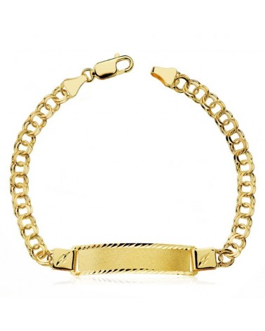 Pulsera esclava oro 18k húngara hueca 21,5 cm