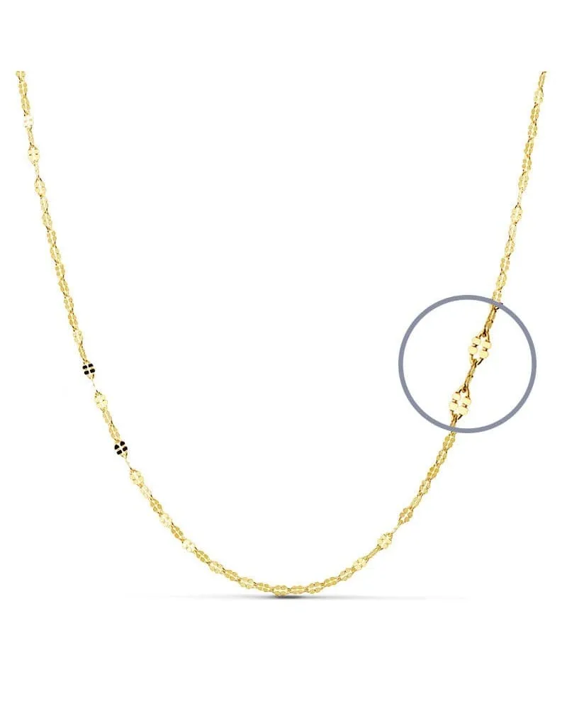 Cadena oro 18k amarillo diamantada 2 mm 50cm