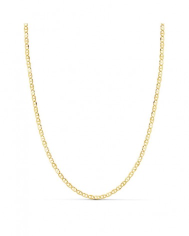 Cadena oro 18k eslabón ancla tallada 45 cm