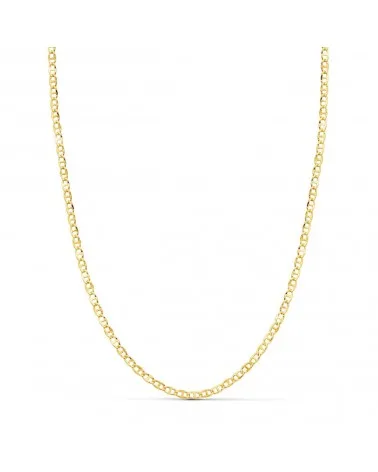 Cadena oro 18k ancla hueca tallada 2 mm 50 cm