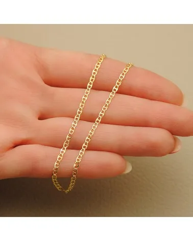 Cadena oro 18k ancla hueca tallada 2 mm 50 cm - foto 2