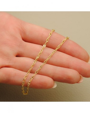 Cadena oro 18k ancla hueca 45 cm 2 mm