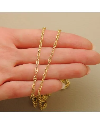 Cadena oro 18k ancla hueca 50cm 2,5mm