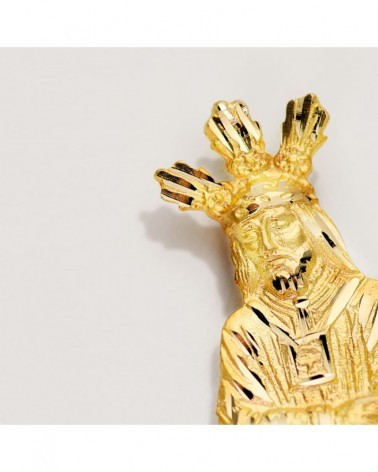 Colgante oro 18k Cristo cautivo silueta 27x13mm