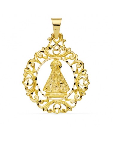 Medalla Virgen de la Cabeza oro 18k amarillo 43x36mm