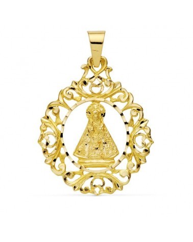 Medalla Virgen de la Cabeza oro 18k amarillo 43x36mm