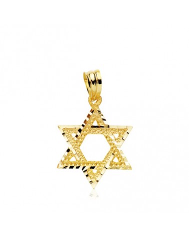 Colgante oro 18k Estrella de David 22x17mm